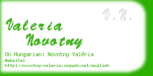 valeria novotny business card